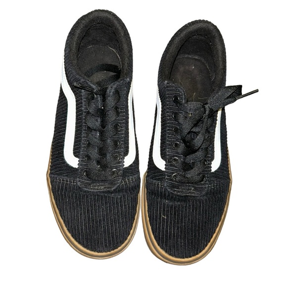 Vans YOUTH WARD (CORDUROY FLEECE) BLACK/WHITE 4.5Y kids sneakers - Picture 1 of 4